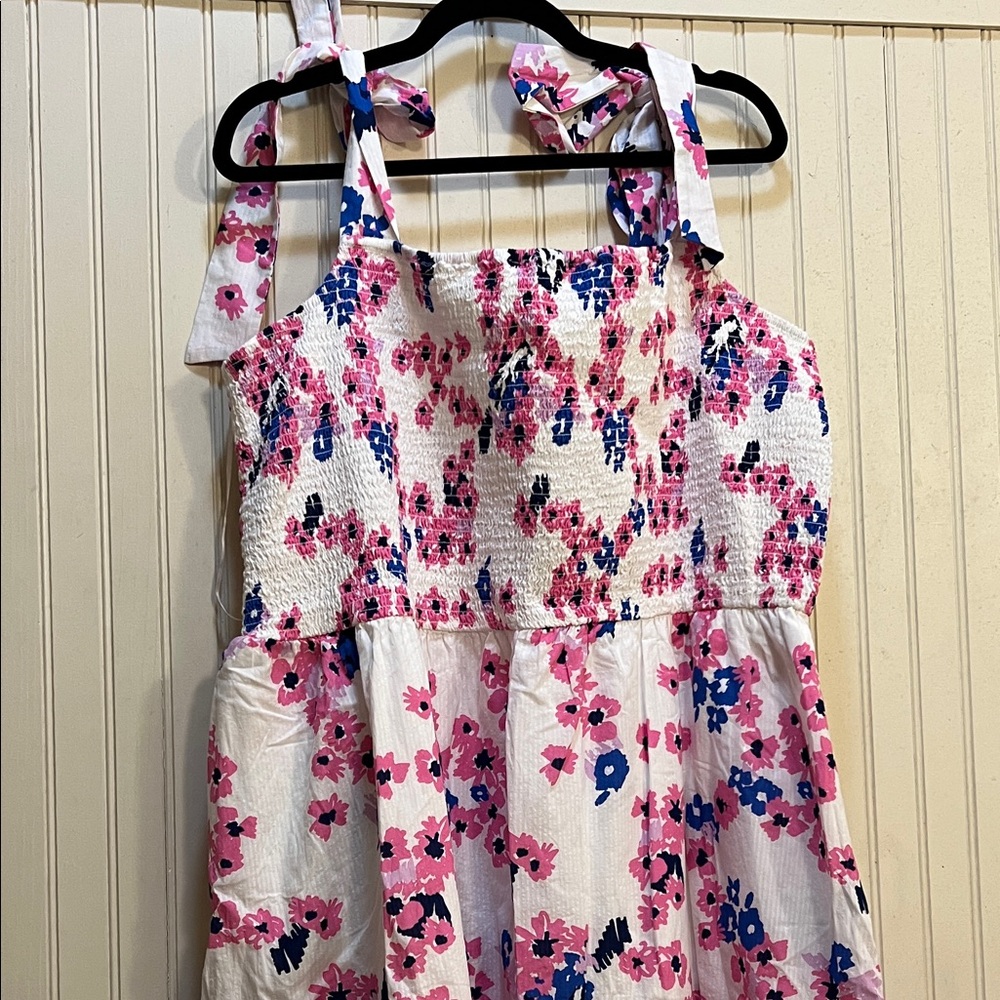 Floral Maxi Dress in Pink and Blue